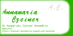 annamaria czeiner business card